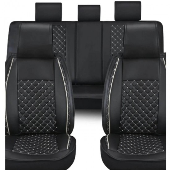 SENTİNEL CHESTER OTO KILIFI FERMUARLI SİYAH NAKIŞ BEYAZ