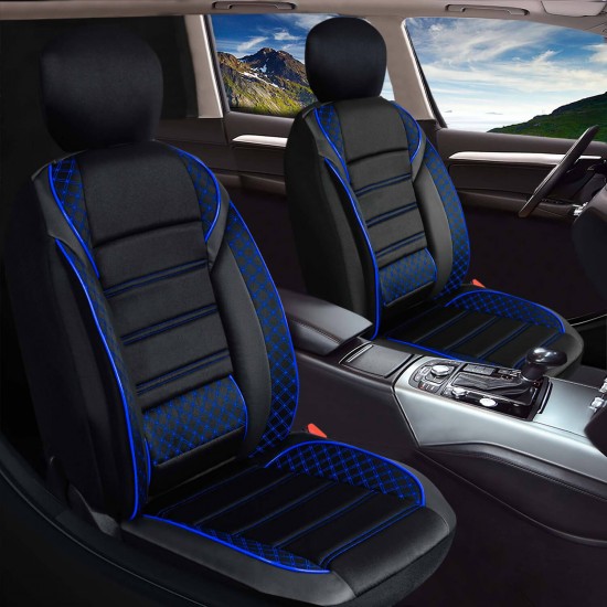 SENTİNEL ELEGANT OTO KILIFI STAND.DERİ MAVİ SİYAH YAN SİYAH