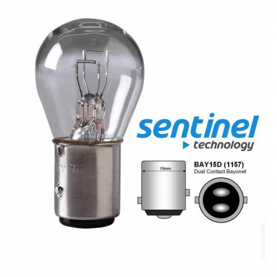 SENTİNEL P21/4W BAZ 15D 24V Çift Duy Şaşı Yakın Tırnak 1016