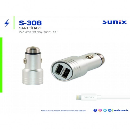 SUNIX Şarj Araç Set S308 IPHONE