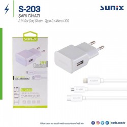 SUNIX Şarj ev Başlık S203 IPHONE