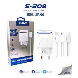 SUNIX Şarj ev Başlık S209 TYPE-C